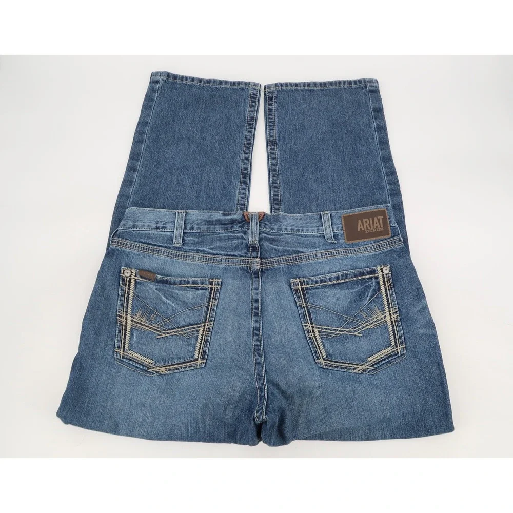 Ariat M5 Ridgeline Jeans Mens 40x32 Gambler Straight Leg Medium Wash - Picture 1 of 16